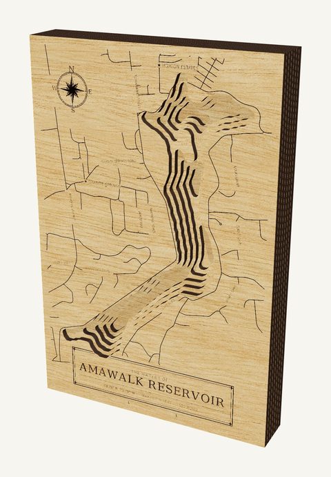 Amawalk Reservoir wood map