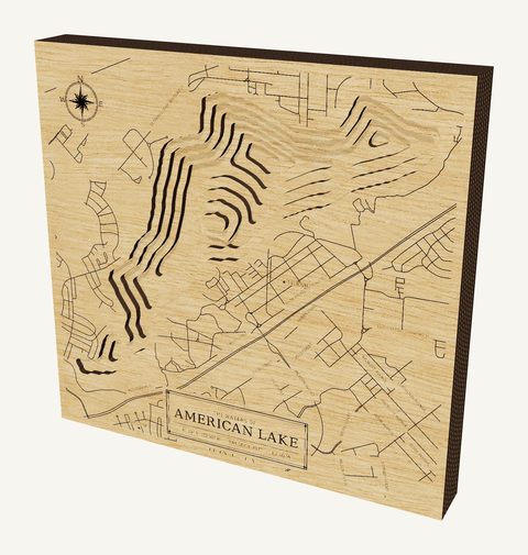 American Lake wood map