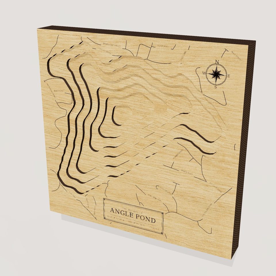 Angle Pond 3D wood map, hero view