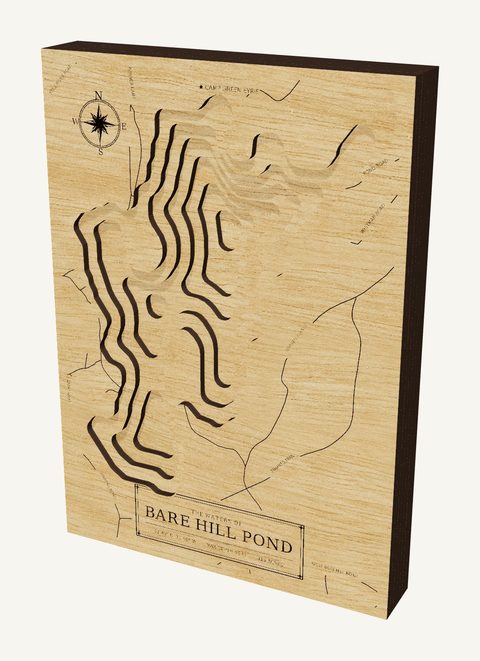 Bare Hill Pond wood map