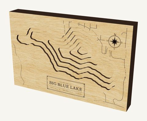 Big Blue Lake wood map