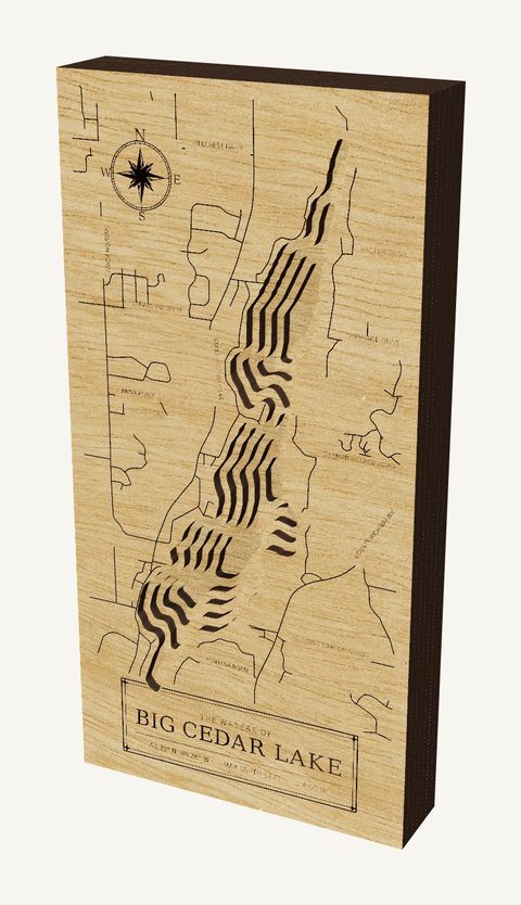 Big Cedar Lake wood map