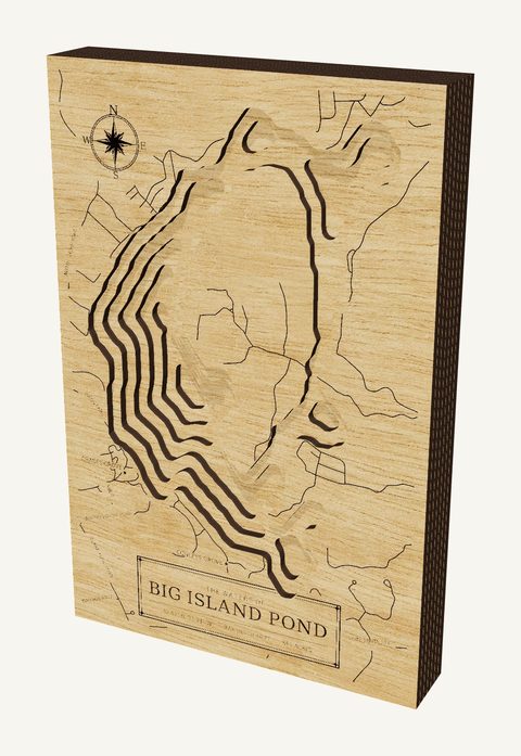 Big Island Pond wood map