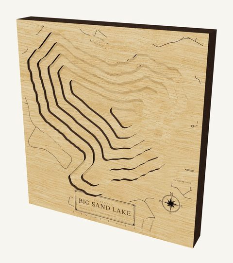 Big Sand Lake wood map