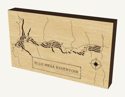 Blue Mesa Reservoir wood map