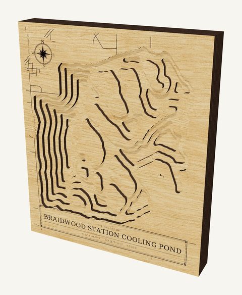 Braidwood Station Cooling Pond wood map
