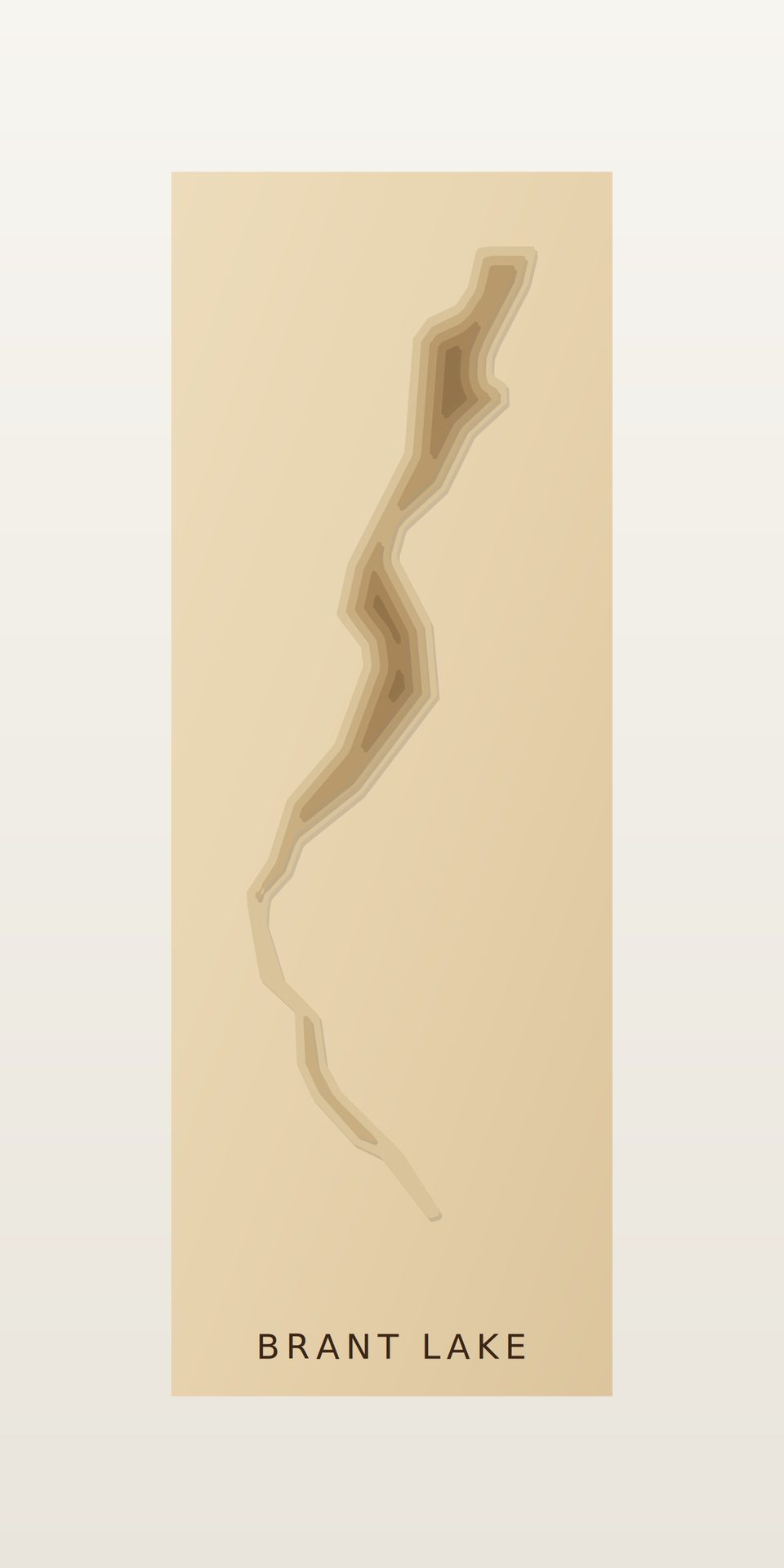 Brant Lake 3D wood map, preview view