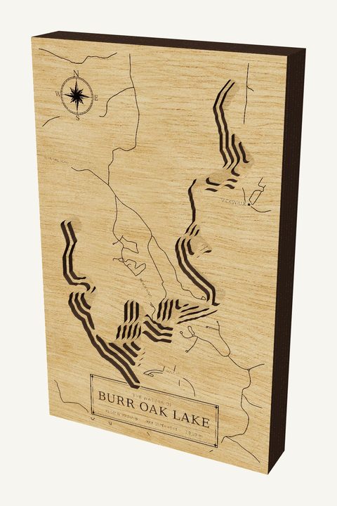 Burr Oak Lake wood map