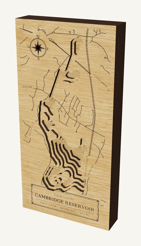 Cambridge Reservoir wood map