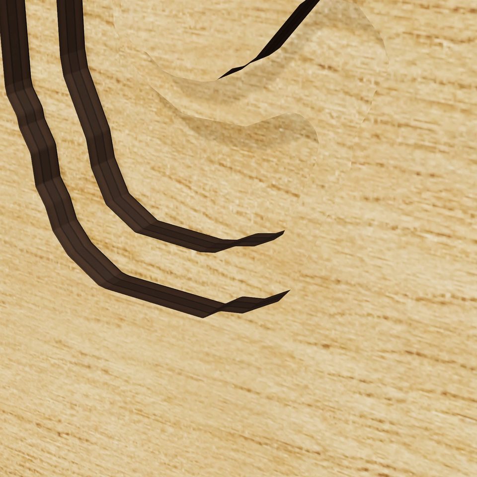 Canyon Lake 3D wood map, detail view