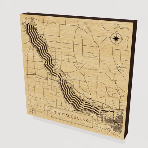 Chautauqua Lake wood depth map