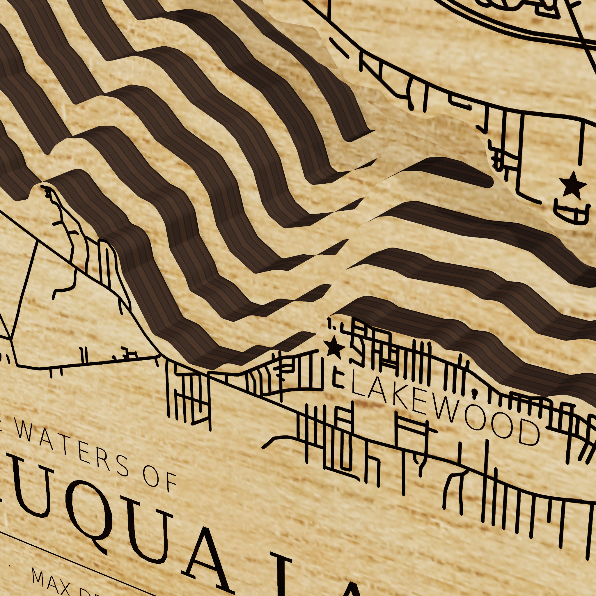Chautauqua Lake map, detail view