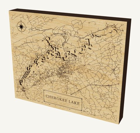 Cherokee Lake wood map