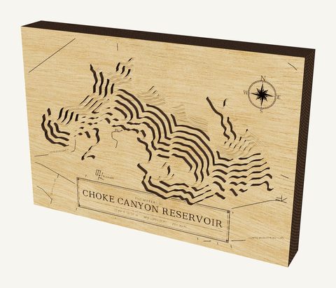 Choke Canyon Reservoir wood map