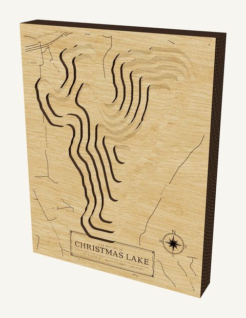 Christmas Lake wood map