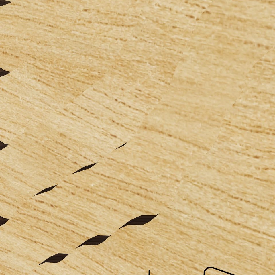 Clear Lake 3D wood map, detail view
