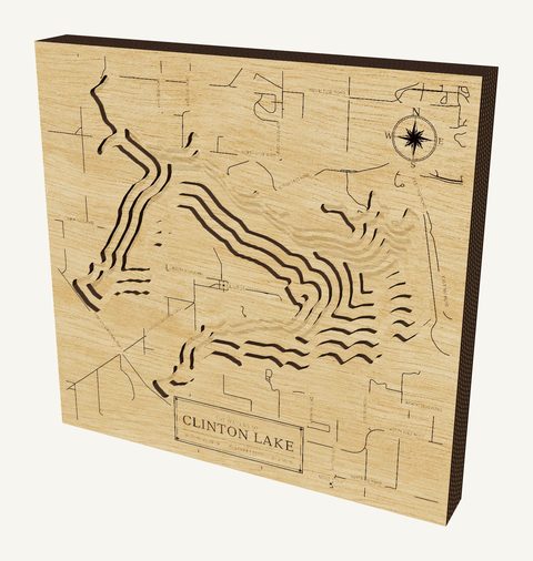 Clinton Lake wood map