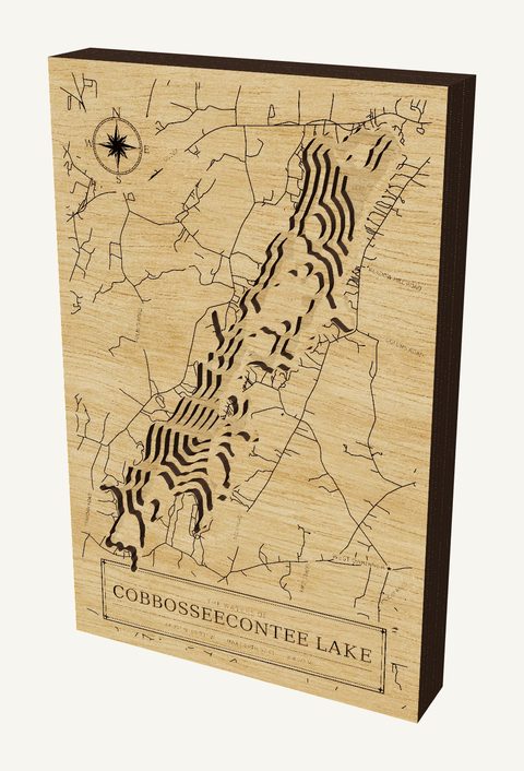 Cobbosseecontee Lake wood map