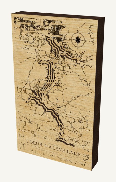 Coeur d'Alene Lake wood map
