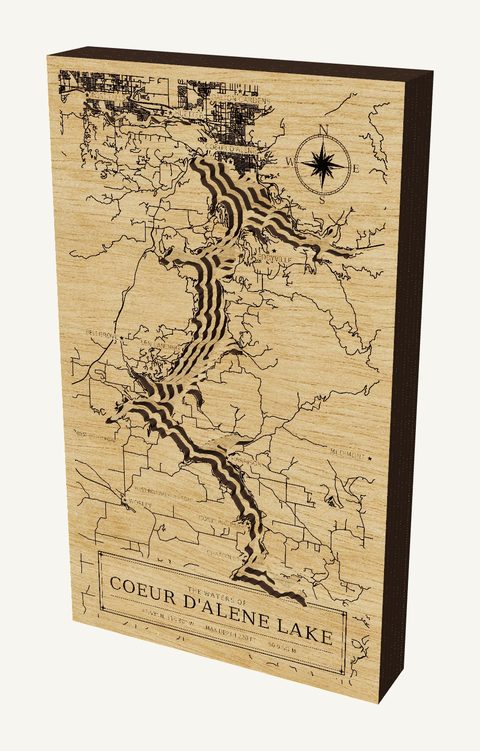 Coeur d'Alene Lake wood map