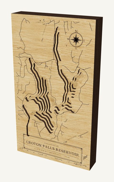 Croton Falls Reservoir wood map