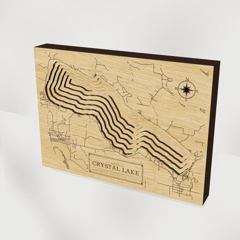 Crystal Lake wood depth map