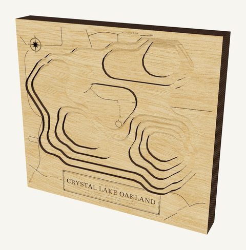 Crystal Lake Oakland wood map