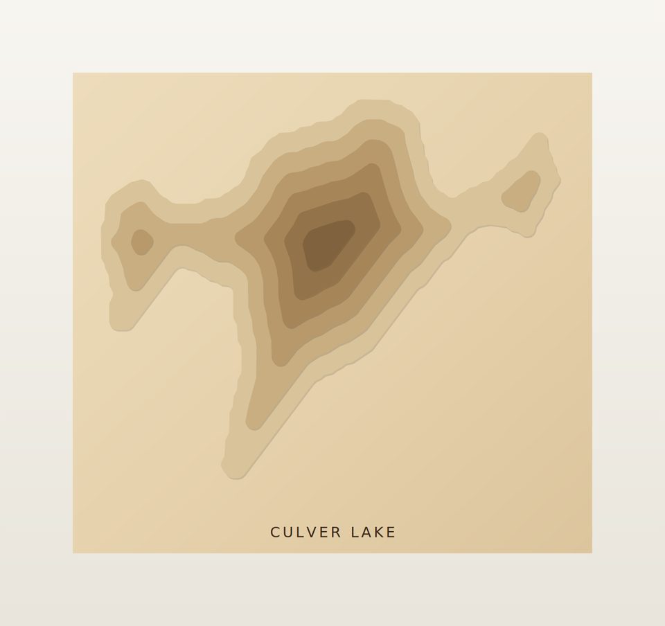 Culver Lake 3D wood map, preview view
