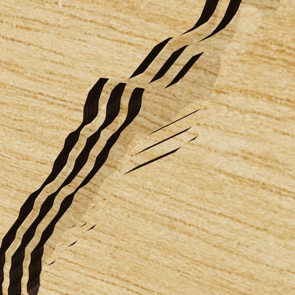 Dale Walborn Reservoir 3D wood map, detail view