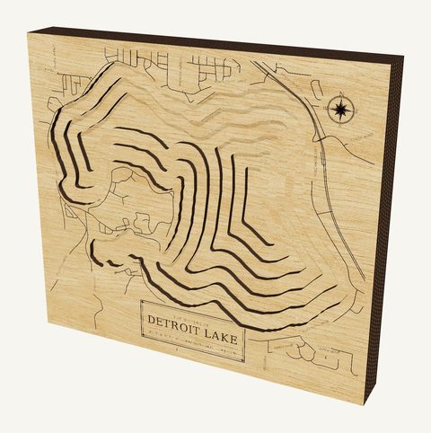 Detroit Lake wood map