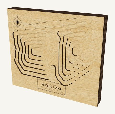 Devils Lake wood map