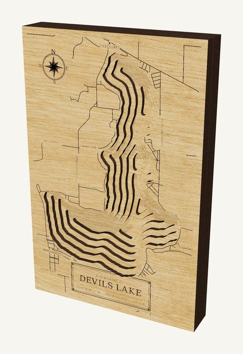 Devils Lake wood map