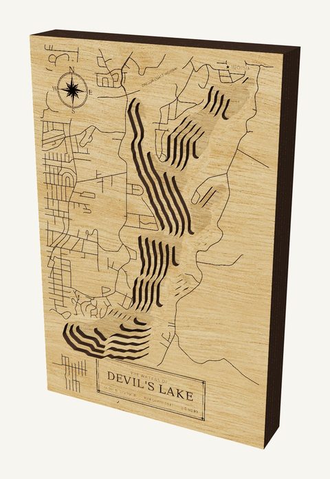Devil's Lake wood map