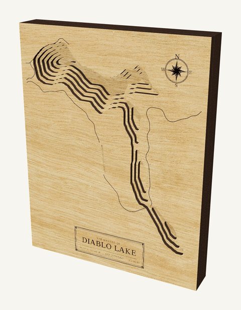 Diablo Lake wood map