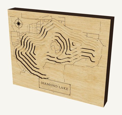 Diamond Lake wood map