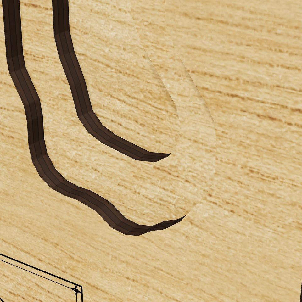 Dorothy Pond 3D wood map, detail view