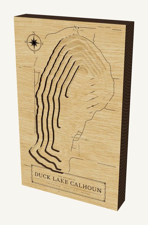 Duck Lake Calhoun wood map