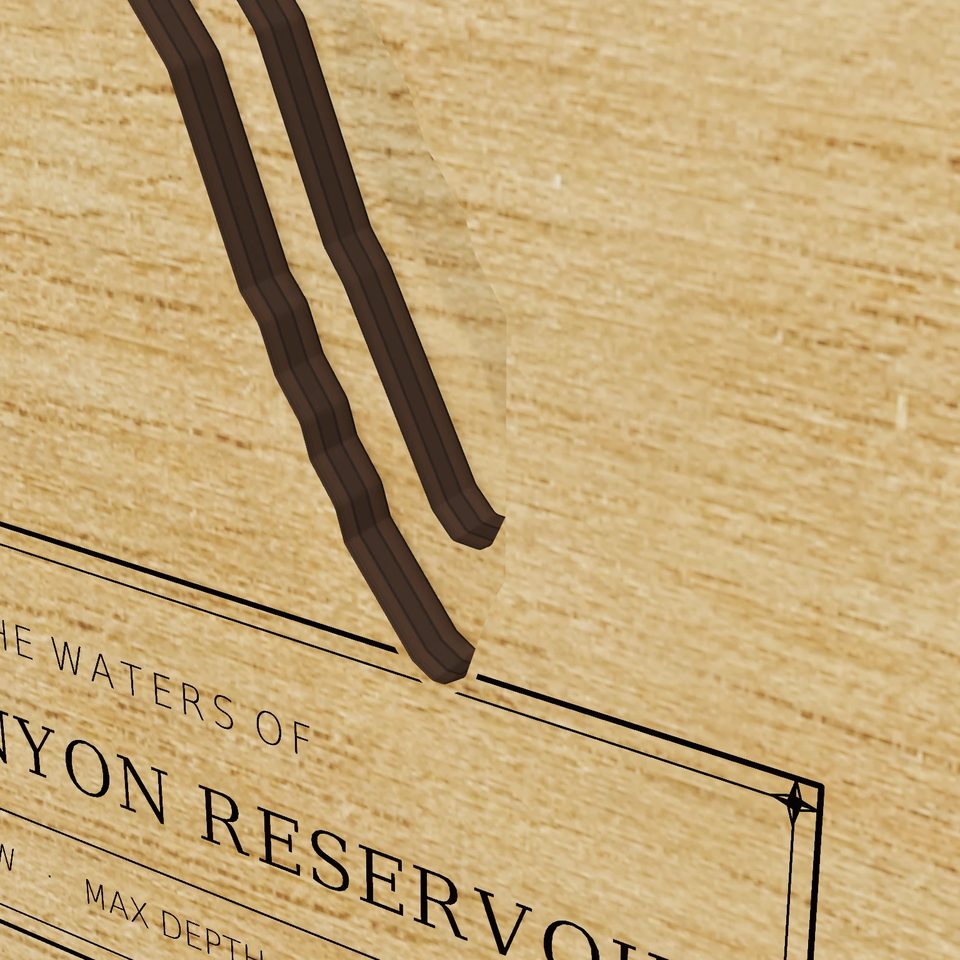 East Canyon Reservoir 3D wood map, detail view
