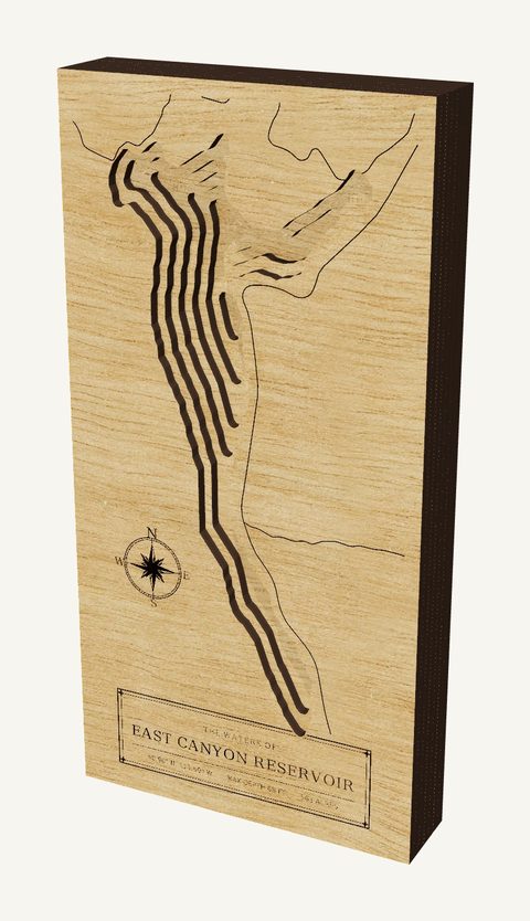 East Canyon Reservoir wood map