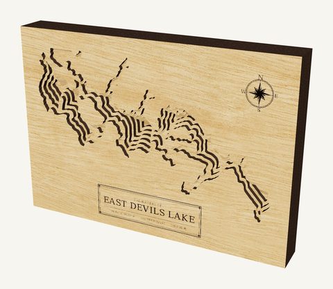 East Devils Lake wood map