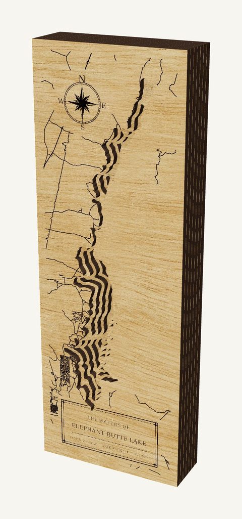 Elephant Butte Lake wood map
