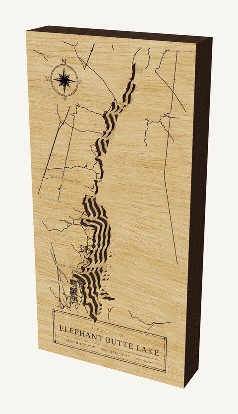 Elephant Butte Lake wood map