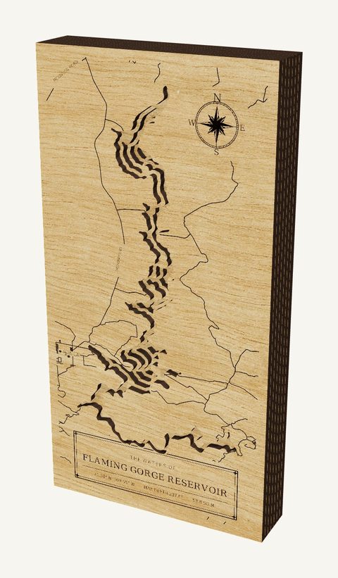 Flaming Gorge Reservoir wood map