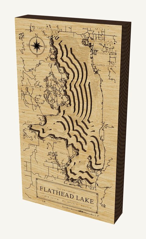 Flathead Lake wood map