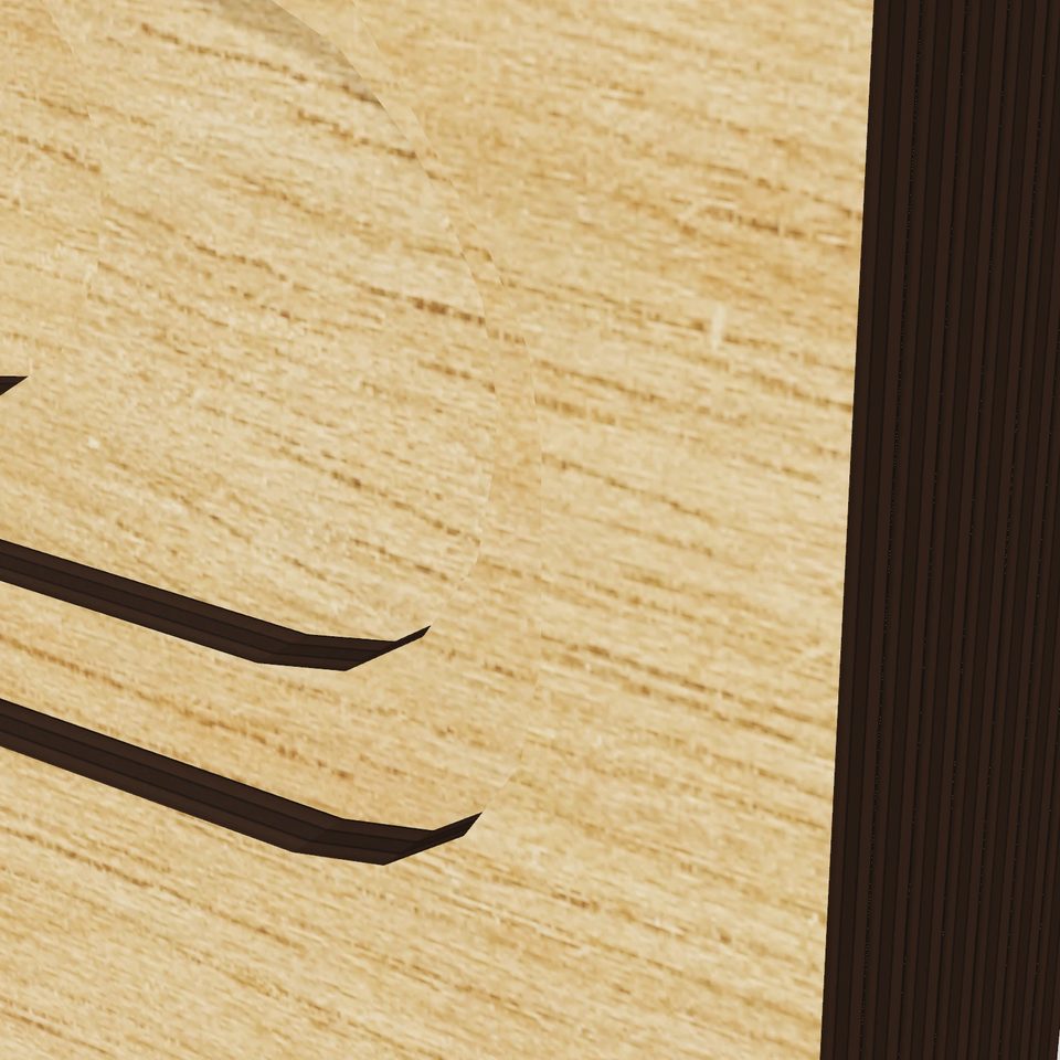 Galpin Lake 3D wood map, detail view
