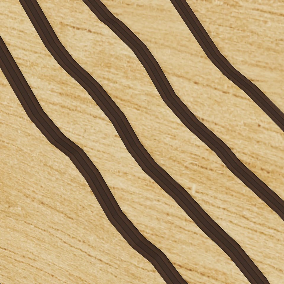 Great Hill Pond 3D wood map, detail view
