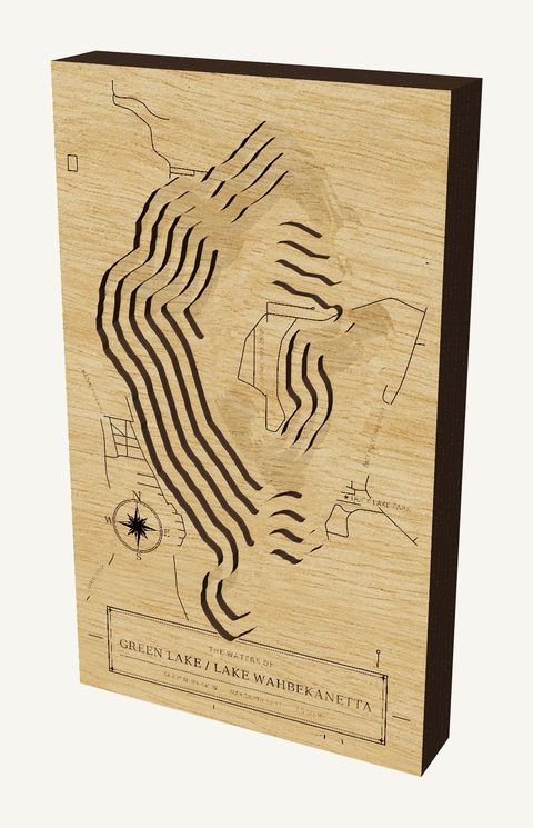 Green Lake / Lake Wahbekanetta wood map