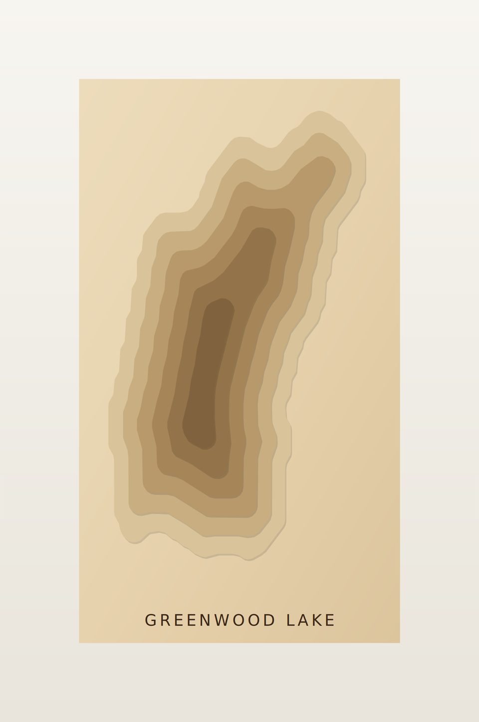 Greenwood Lake 3D wood map, preview view