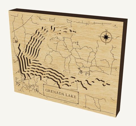 Grenada Lake wood map