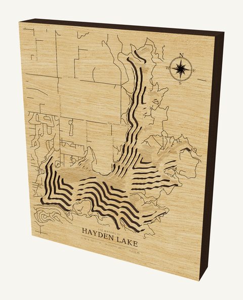Hayden Lake wood map
